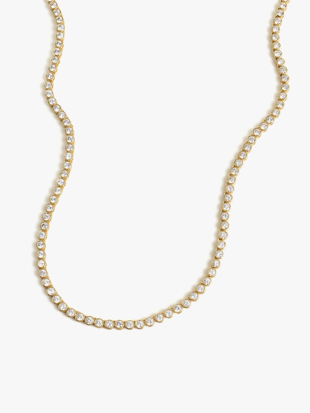 Madewell Gold Clear Crystal Station Necklace